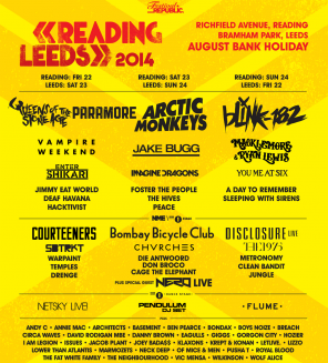 reading and leeds + paramore